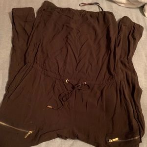 Michael Kors brown strapless jumpsuit